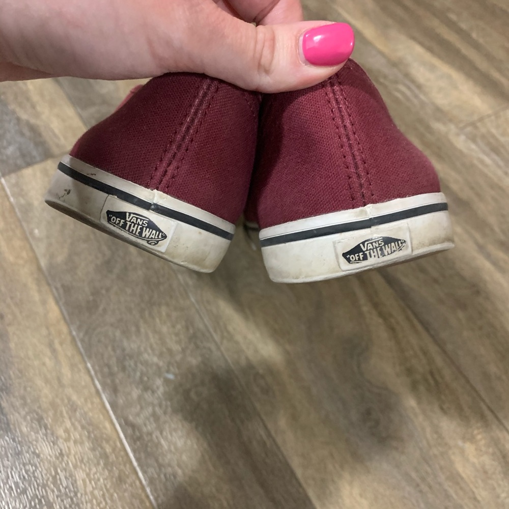Gently Used Maroon Vans - Picture 3 of 6